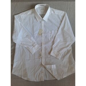 Pierre Cardin Men's Big 3XL 1804B Style Dress Shirt Button LS White Cotton Blend